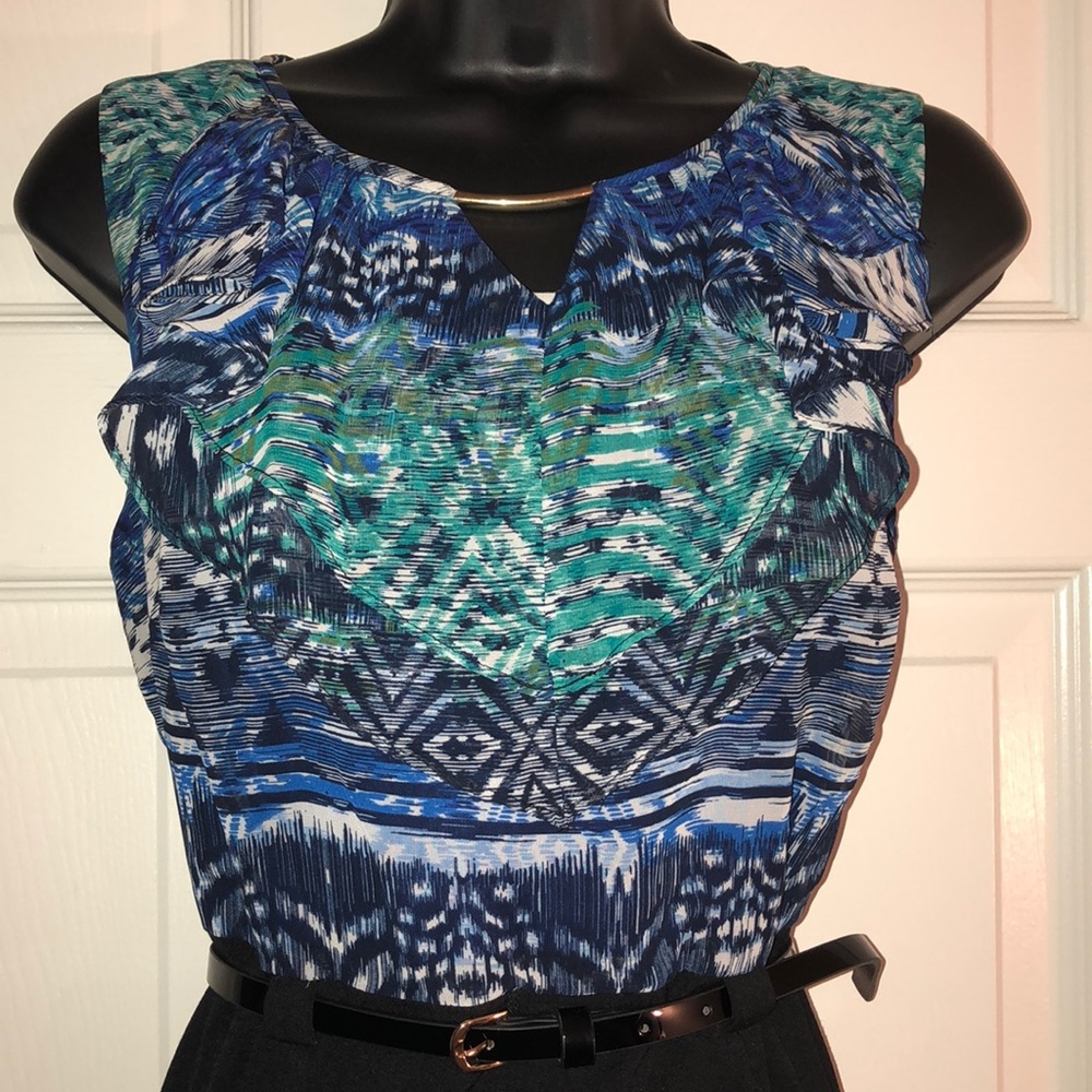 026. Alyx Dress (Blue/White Printed Top/Black Skirt)